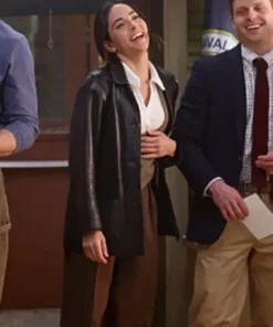 NCIS Origins S01 Cecilia Dominguez Brown Leather Coat