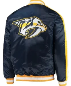 Nashville Predators Blue Full-Snap Satin Jacket