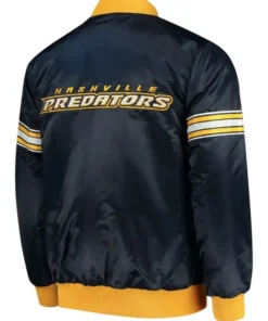 Nashville Predators Blue Satin Starter Jacket