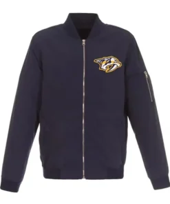 Nashville Predators Navy Blue Bomber Jacket