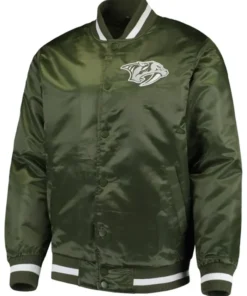 Nashville Predators Starter Green Satin Jacket