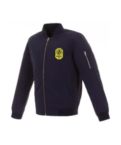 Nashville SC Navy Blue Vintage Bomber Zipper Jacket