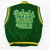 Norfolk State University Motto 2.0 Green Varsity Jacket Back