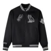 OVO x Spurs Wool Black Varsity Jacket