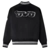 OVO x Spurs Wool Black Varsity Jacket Back