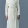 Olympia Matlock S01 White Long Coat For Women