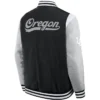 Oregon Ducks Black And White Letterman Varsity Jacket