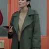 Playing Nice 2025 Niamh Algar Green Trench Coat