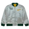 Portland Timbers White Satin Bomber Jacket