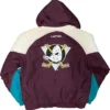 Quitzon Anaheim Ducks Vintage Hooded Jacket Back