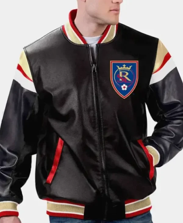 Real Salt Lake Leather Vintage Bomber Jacket