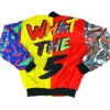 Retro What The 5s Satin Bomber Jacket Back