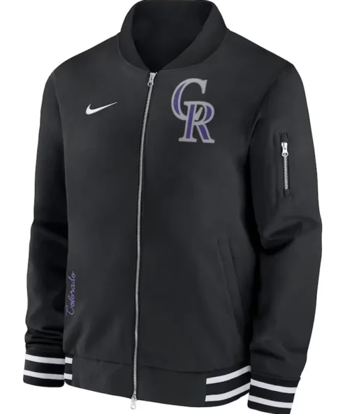Rockies Black Zip Bomber Jacket