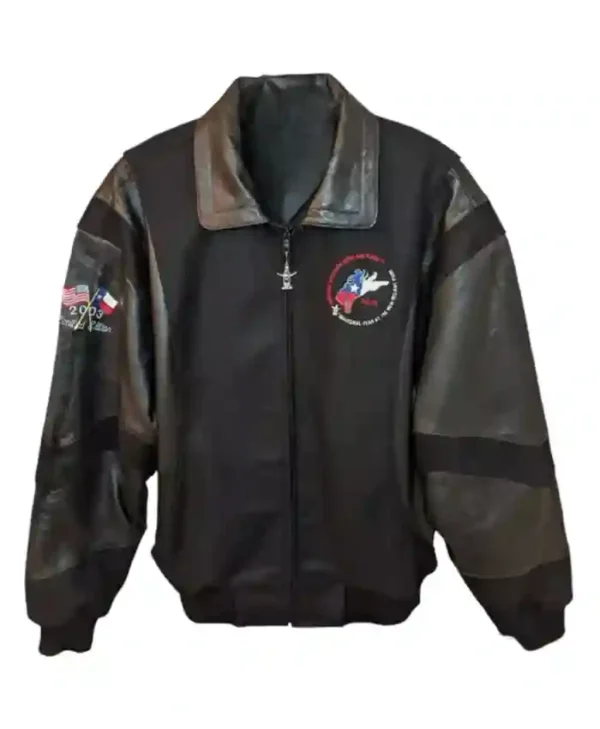 Rodeo Houston Livestock 2003 Black Leather Jacket