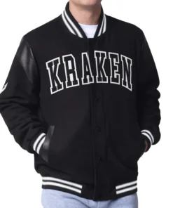 Rosenbaum Kraken Black Wool Varsity Jacket
