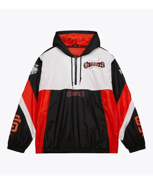 SF Giants Vintage Hooded Pullover Jacket