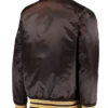 San Diego Padres Brown Full Snap Satin Jacket Back