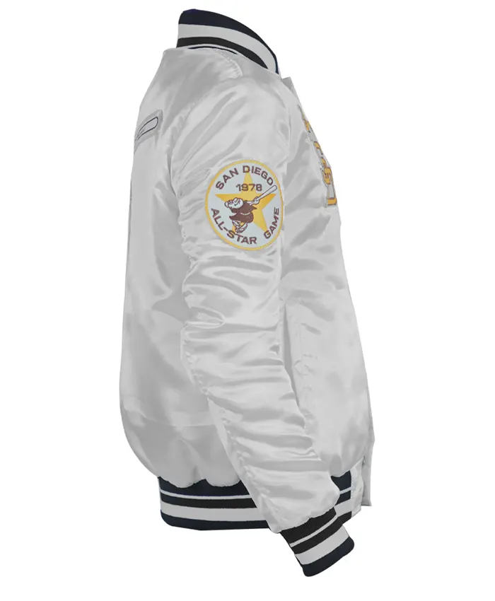 San Diego Padres White Full Snap Jacket