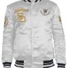 San Diego Padres White Full Snap Satin Jacket