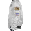 San Diego Padres White Full Snap Satin Jacket Left