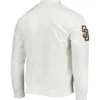 San Diego Padres White Satin Varsity Jacket Back