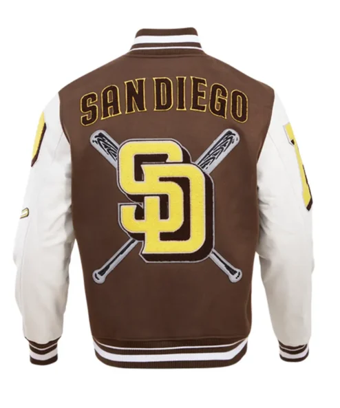 San Diego Padres Wool Varsity Jacket Back