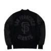 San Francisco Giants Black Ma-1 Varsity Jacket Back