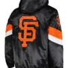 San Francisco Giants Black Satin Pullover Jacket Back