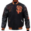 San Francisco Giants Letterman Black Wool Varsity Jacket