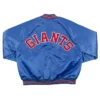 San Francisco Giants Navy Blue Vintage Varsity Jacket Back