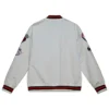 San Francisco Giants White Satin Full Snap Varsity Jacket Back