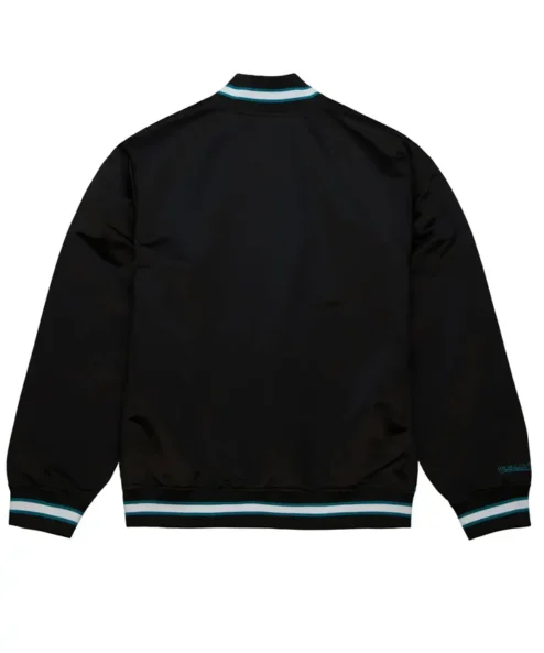San Jose Sharks Black And Blue Varsity Jacket Back
