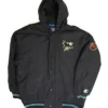 San Jose Sharks Black Hooded Varsity Jacket For Sale
