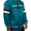 San Jose Sharks Green Satin Varsity Jacket