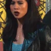 Sarah Franklin Matlock S01 Black Leather Jacket