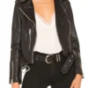 Sarah Franklin Matlock S01 Black Leather Jacket For Women