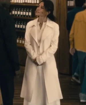 Sarah Shahi Paradise S01 White Trench Coat