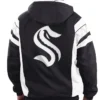 Seattle Kraken Black Anorak Starter Pullover Jacket Back