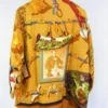 Selling The City Jade Chan Orange Print Shacket Back