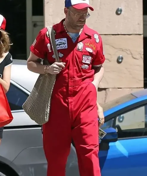 Seth Rogen Platonic Red Jumpsuit