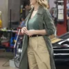 Shifting Gears 2025 Jenna Elfman Green Coat For Sale