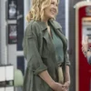 Shifting Gears S01 Jenna Elfman Olive Green Cotton Coat