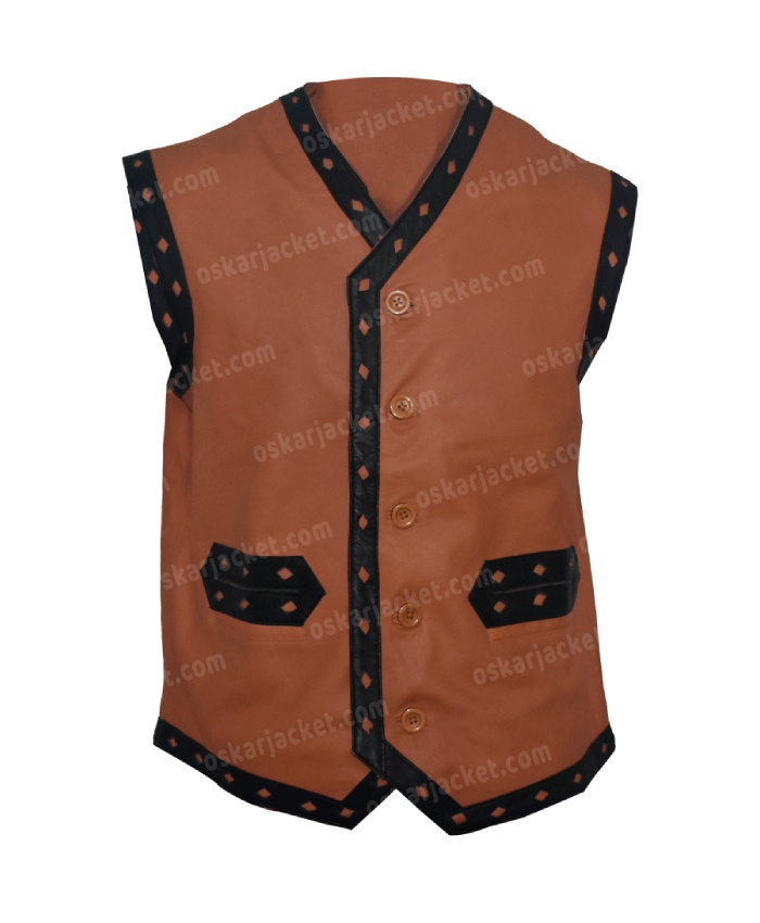 get Ajax The Warriors James Remar Brown Leather Vest