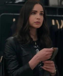 Sofia Carson The Life List 2025 Leather Black Jacket