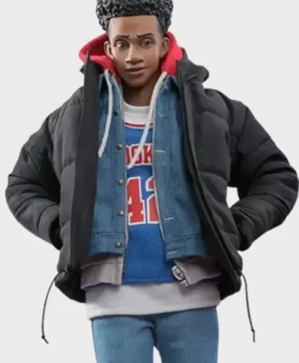 Spider Man Across the Spider Verse Miles Morales Puffer Jacket