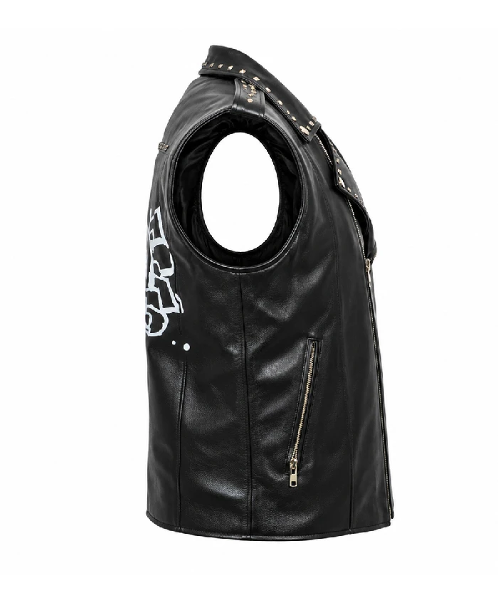 Spider-Punk Hobie Brown Leather Vest inspired by the iconic Across the Spider-Verse look
