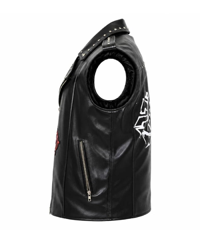 Spider-Man Across the Spider-Verse Spider-Punk Leather Vest with bold punk-inspired detailing