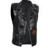 Spider-Man Across the Spider-Verse Spider-Punk Black Leather Vest for edgy streetwear looks