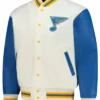 St Louis Blues Classic White And Blue Wool Jacket