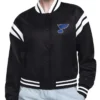 St Louis Blues Team Logo Satin Varsity Jacket